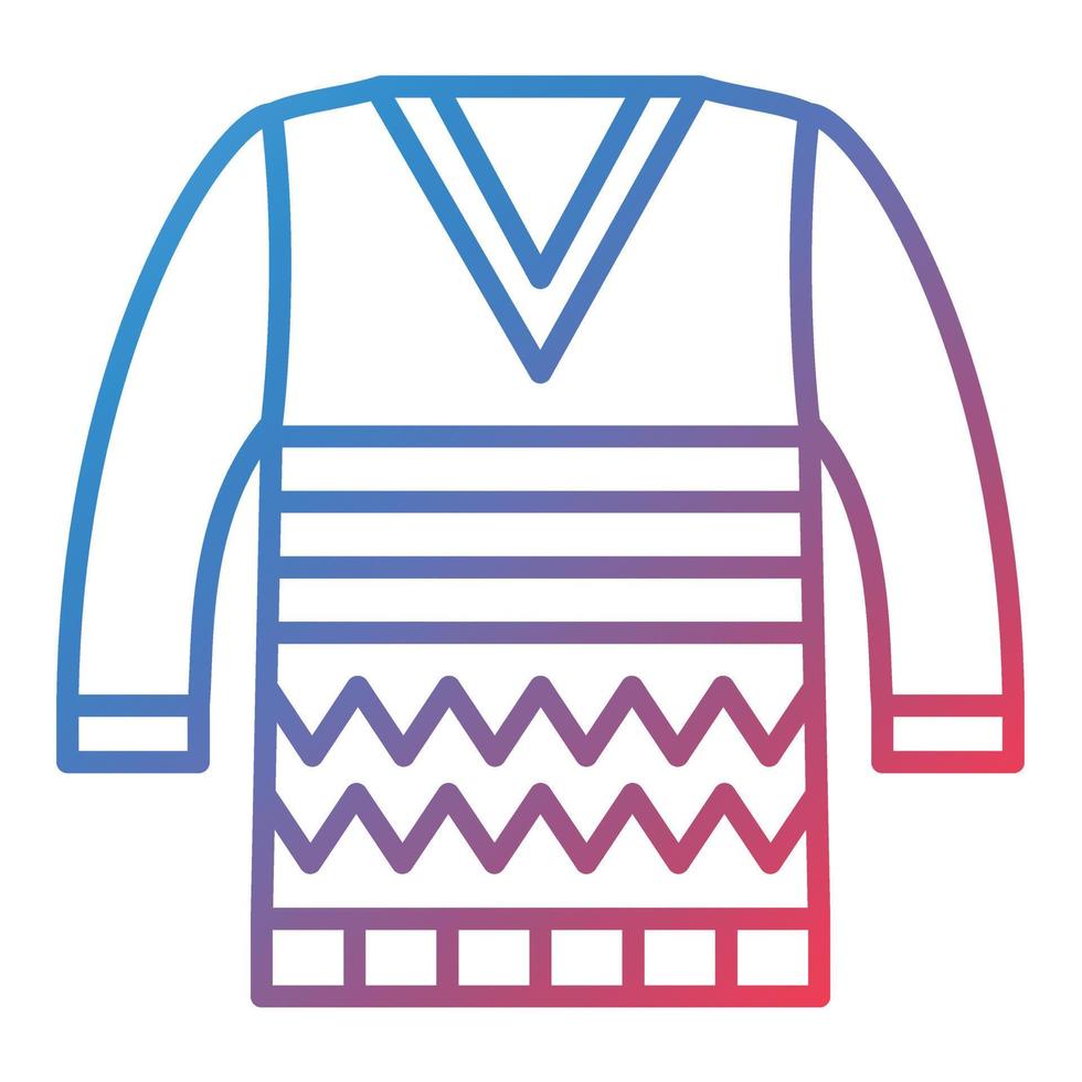 Sweater Line Gradient Icon vector