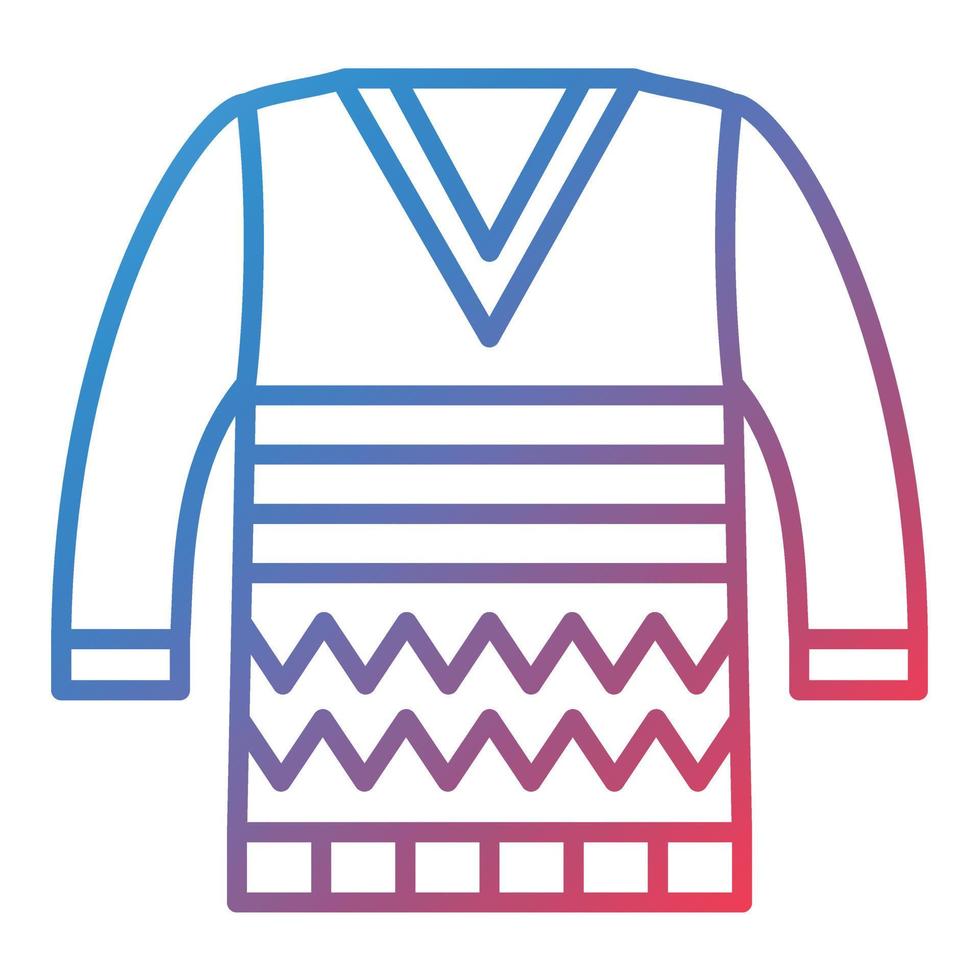 Sweater Line Gradient Icon vector