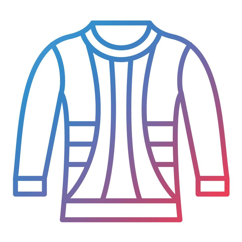 Sweater Line Gradient Icon vector