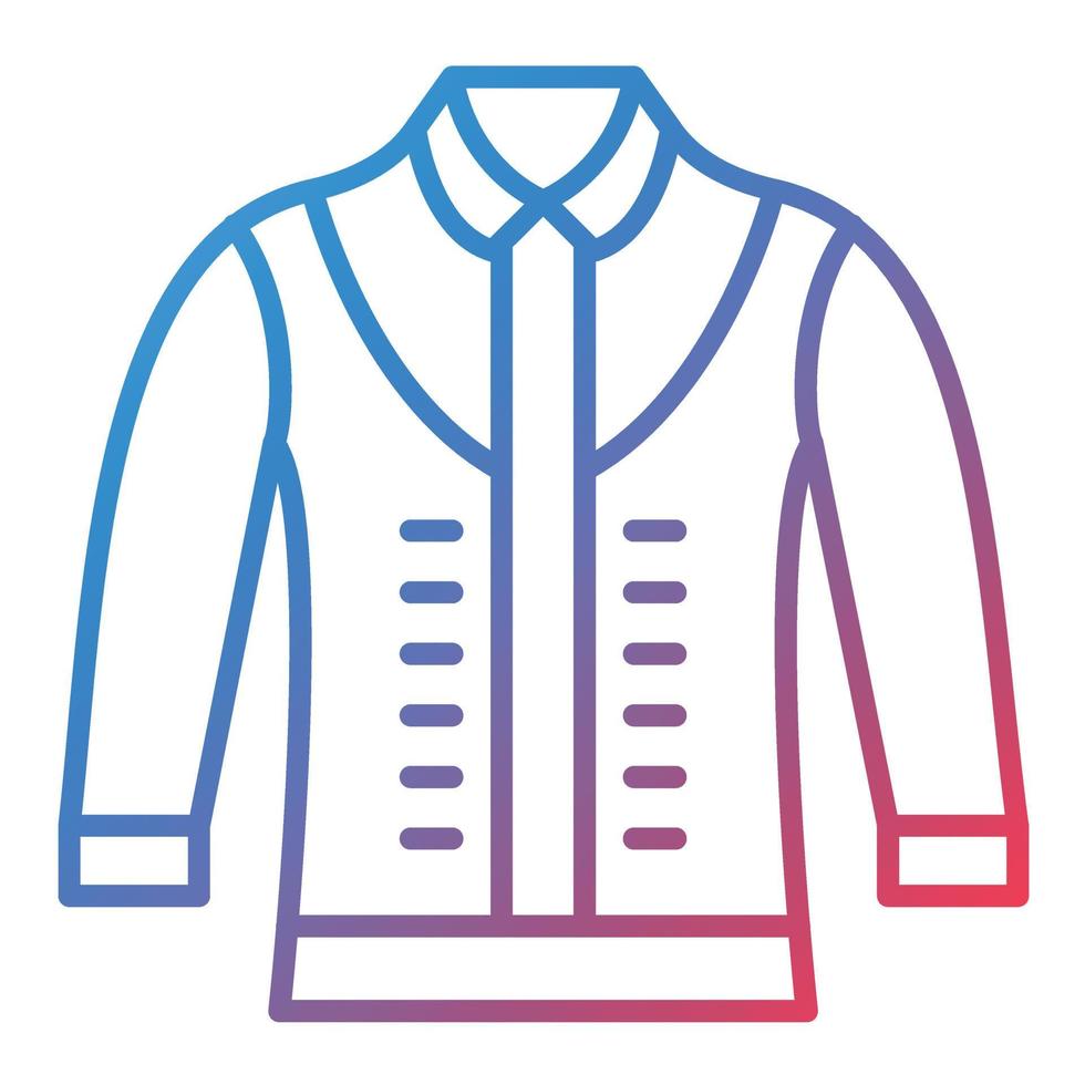 Jacket Line Gradient Icon vector