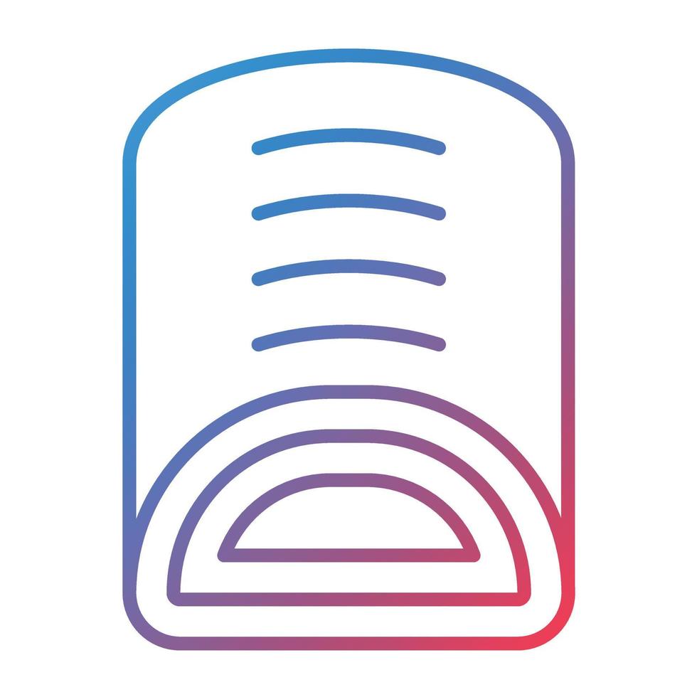 Swiss Roll Line Gradient Icon vector