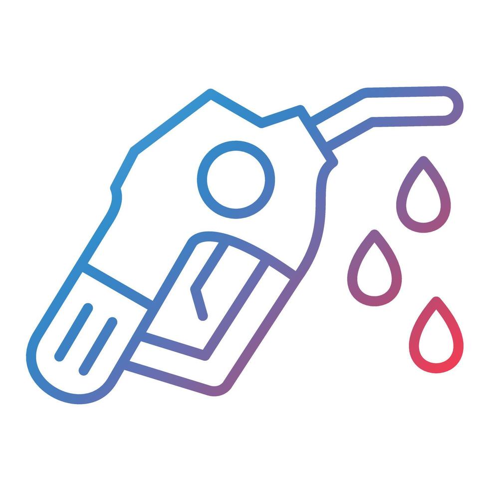 Oil Nozzle Line Gradient Icon vector