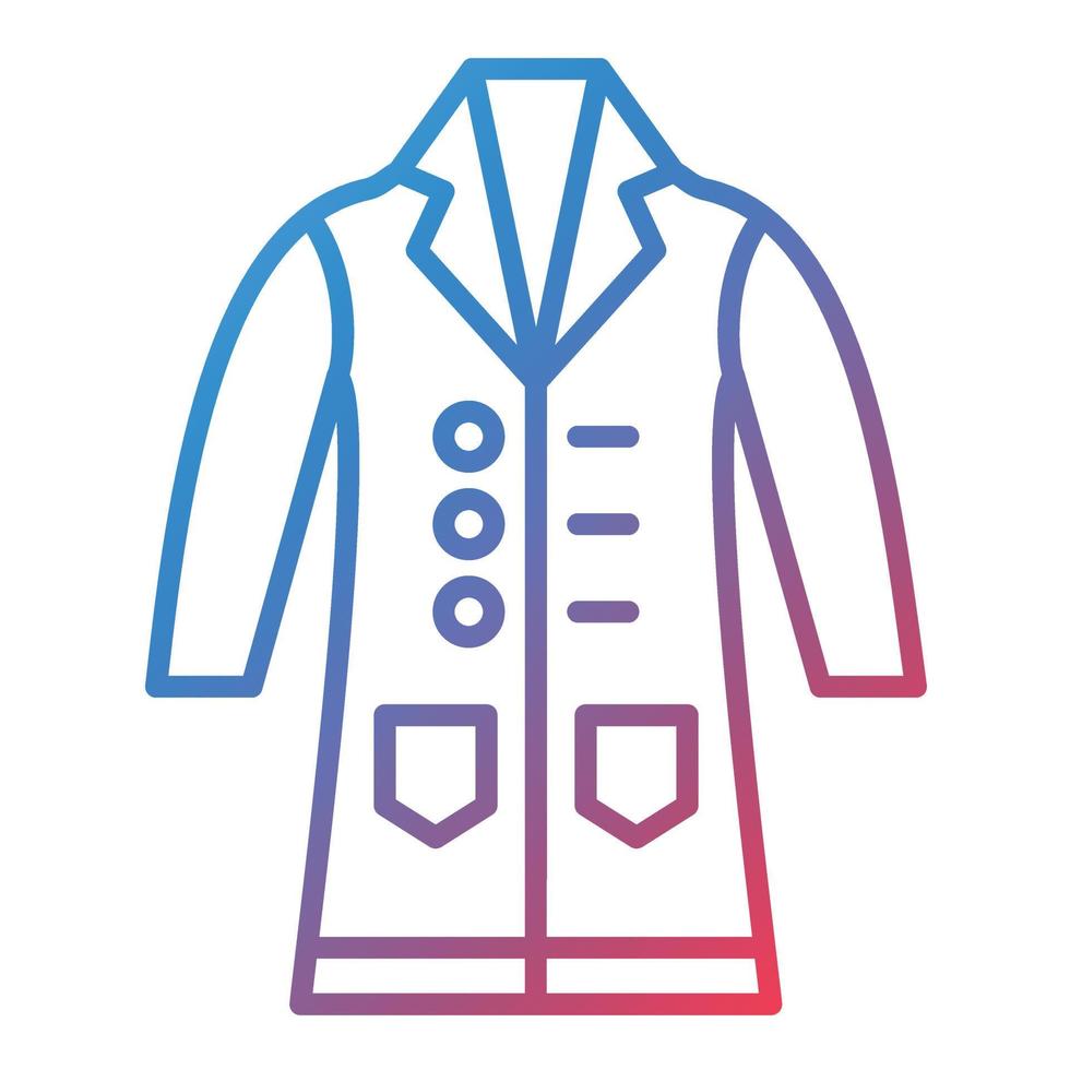 Lab Coat Line Gradient Icon vector