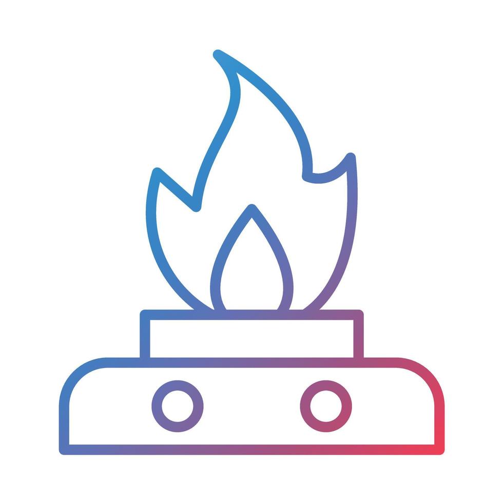 Oil Fire Line Gradient Icon vector