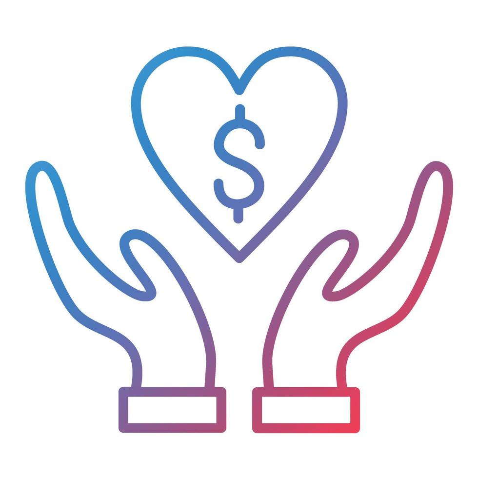 Non Profit Organization Line Gradient Icon vector