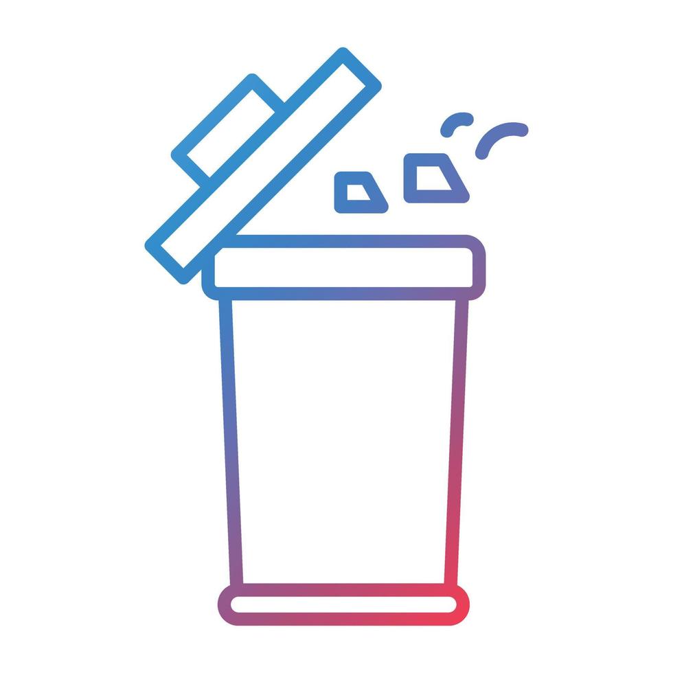 Trash Line Gradient Icon vector
