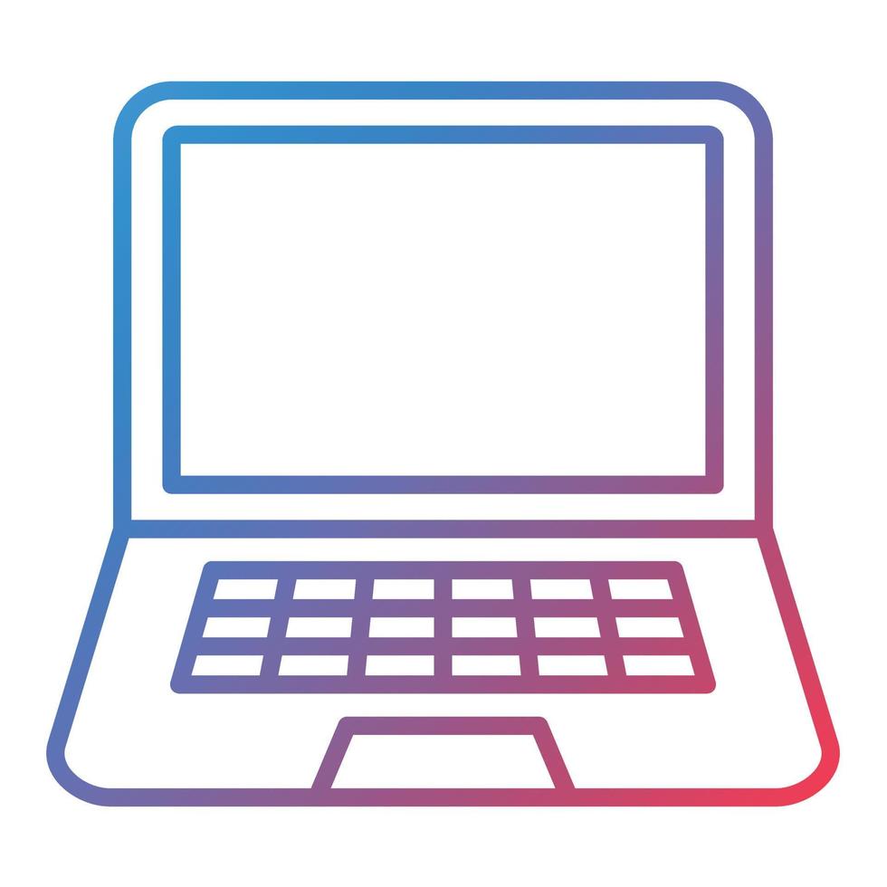 Laptop Line Gradient Icon vector