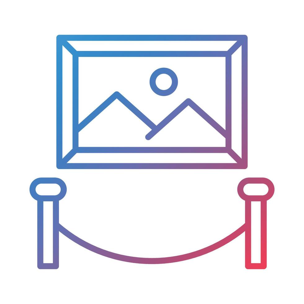 Exhibition Line Gradient Icon vector
