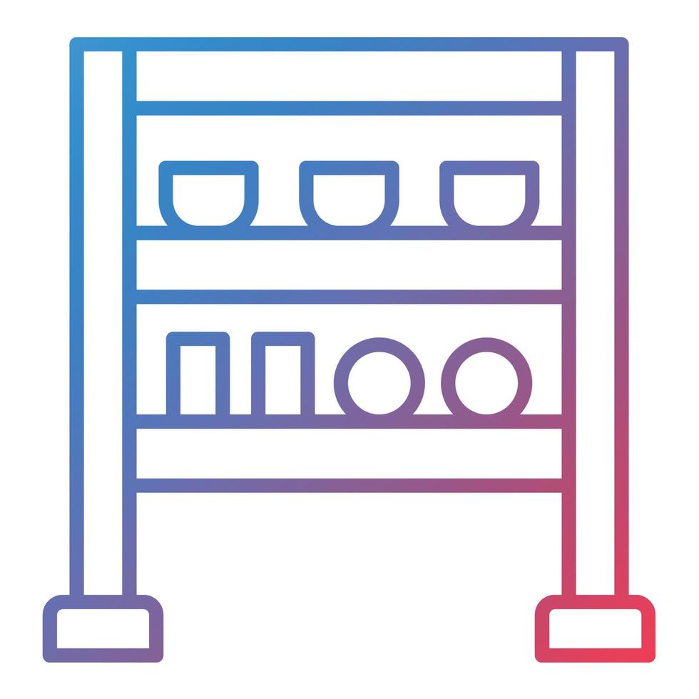 Rack Line Gradient Icon vector