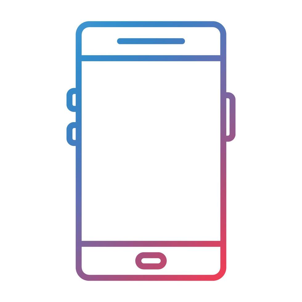 Smartphone Line Gradient Icon vector