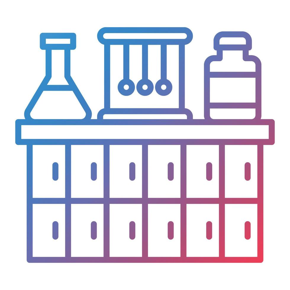 Medical Laboratory Line Gradient Icon vector