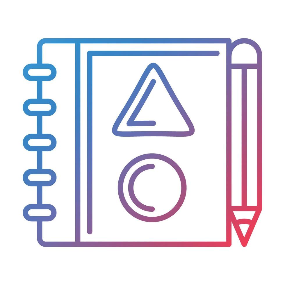 Engineer Notebook Line Gradient Icon vector