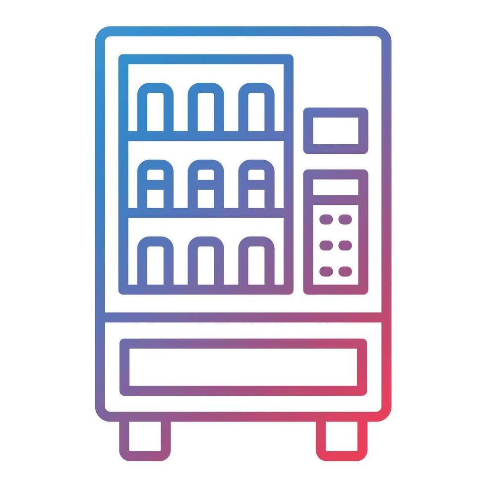 Vending Machine Line Gradient Icon vector