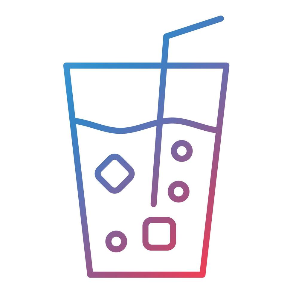 Drink Line Gradient Icon vector