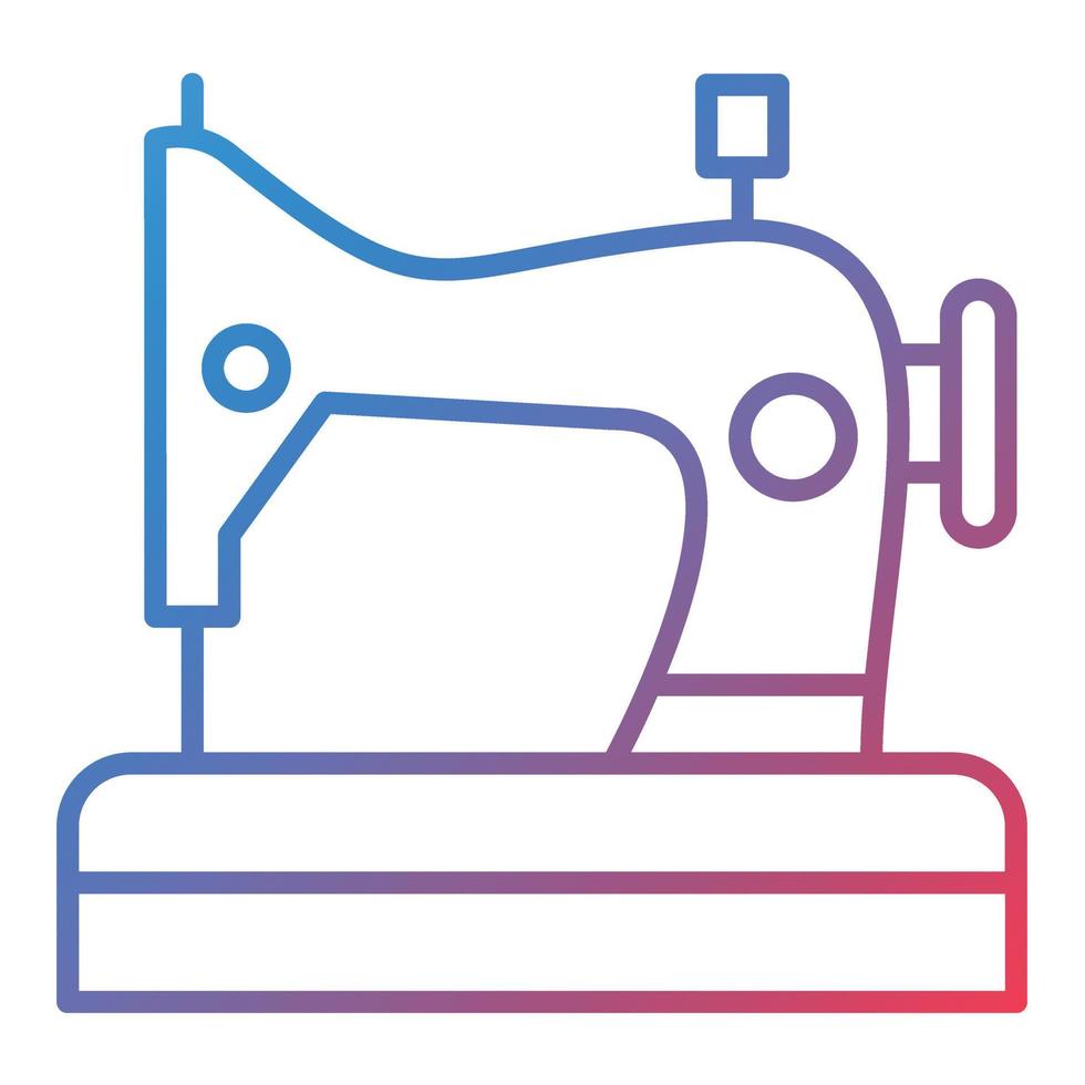 Sewing Machine Line Gradient Icon vector