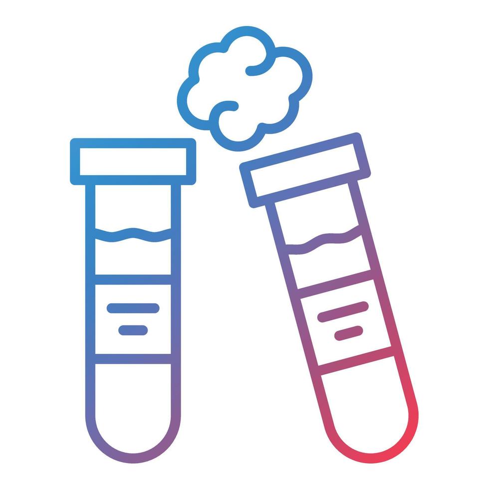 icono de gradiente de línea de experimento químico vector