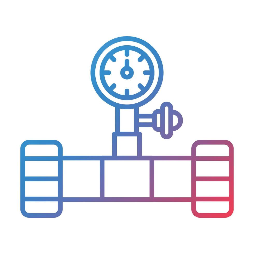 Water Meter Line Gradient Icon vector