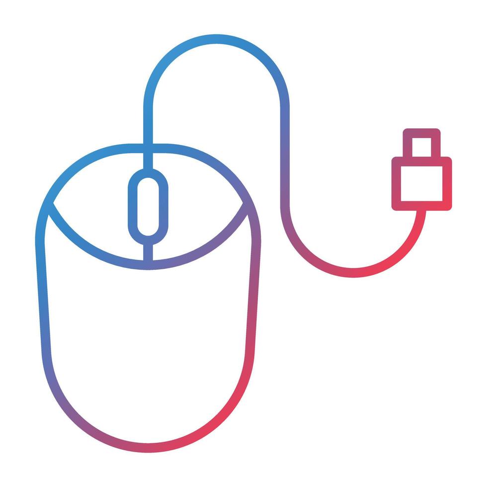 Mouse Line Gradient Icon vector