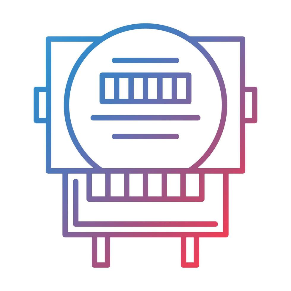 Electric Meter Line Gradient Icon vector