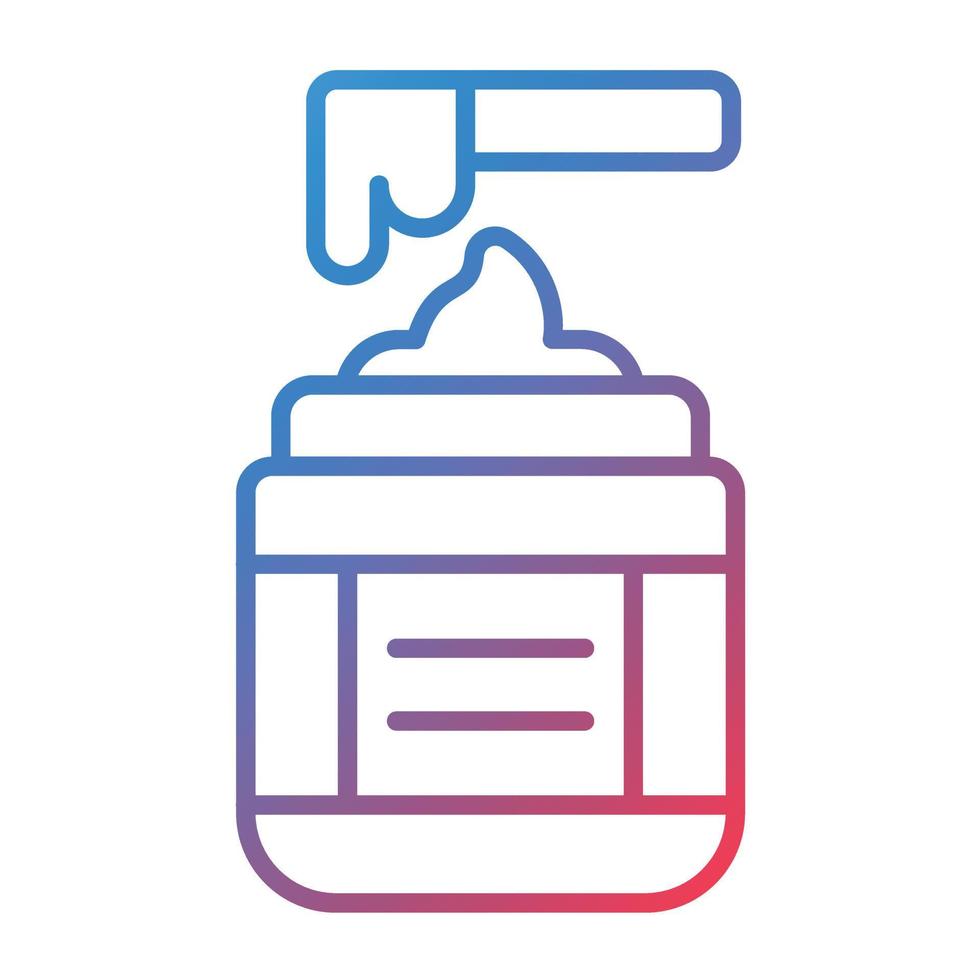 Wax Line Gradient Icon vector