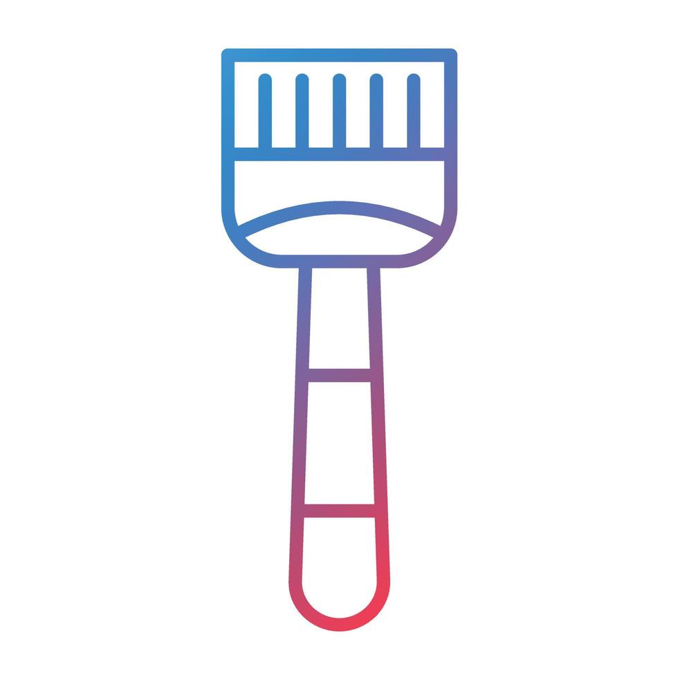 Hair Dye Brush Line Gradient Icon vector