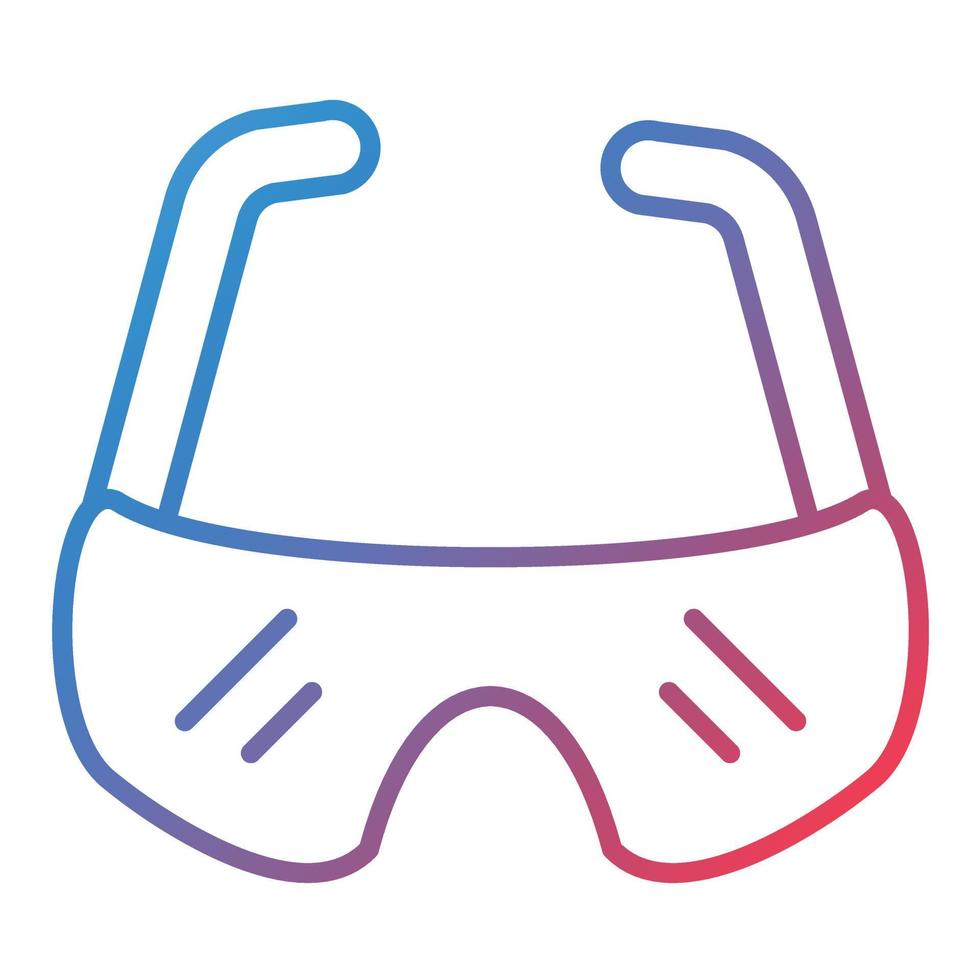 Eye Protector Line Gradient Icon vector