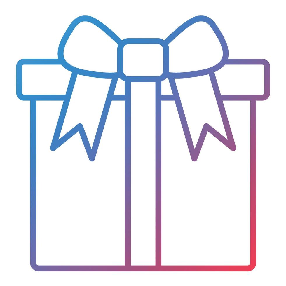 Gift Box Line Gradient Icon vector