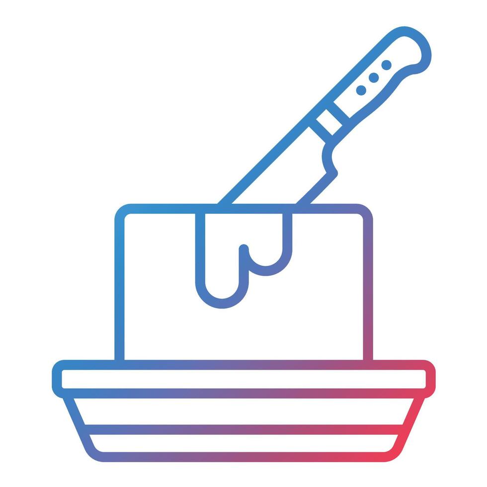 Butter Line Gradient Icon vector