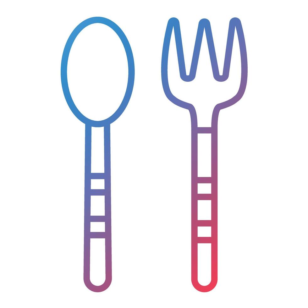 Fork Line Gradient Icon vector