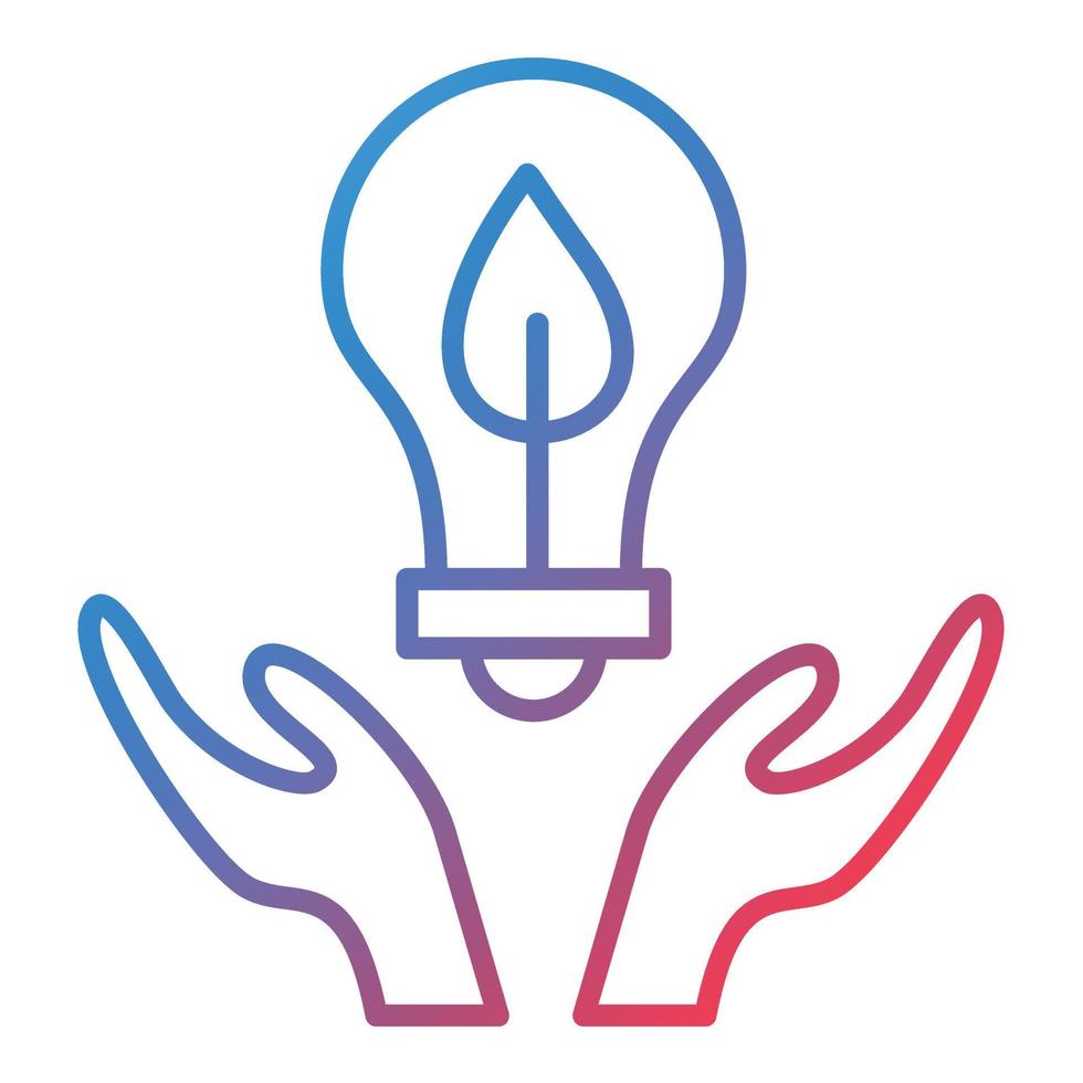 Energy Saving Line Gradient Icon vector