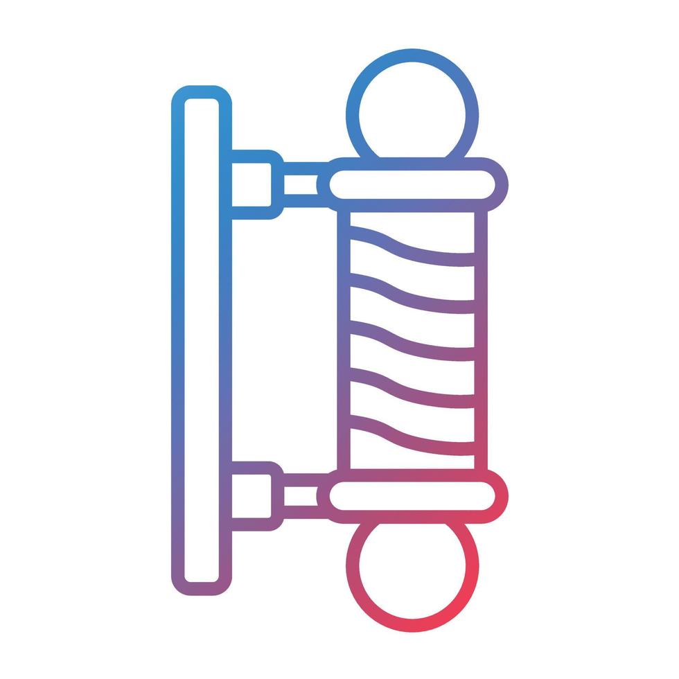 Barber Pole Line Gradient Icon vector