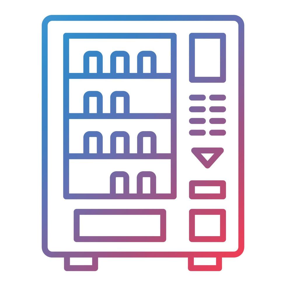 Vending Machine Line Gradient Icon vector