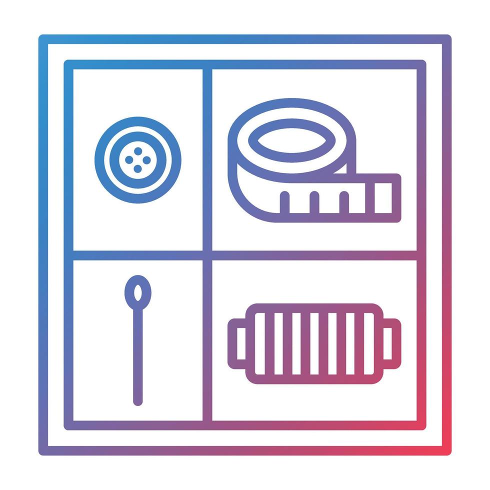 Sewing Box Line Gradient Icon vector