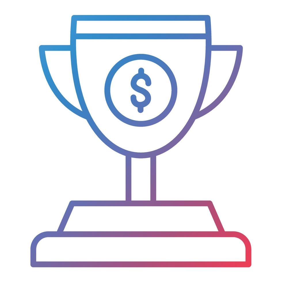 Trophy Line Gradient Icon vector