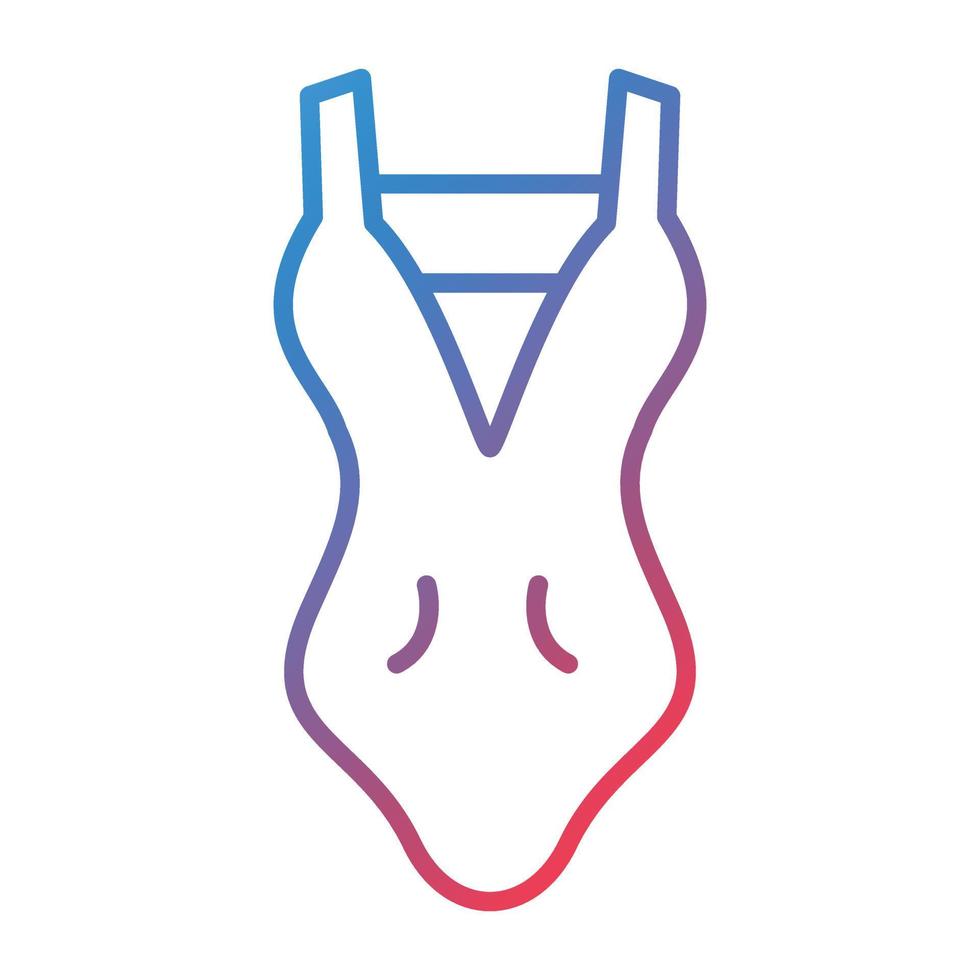 icono de gradiente de línea de traje de baño de mujer vector