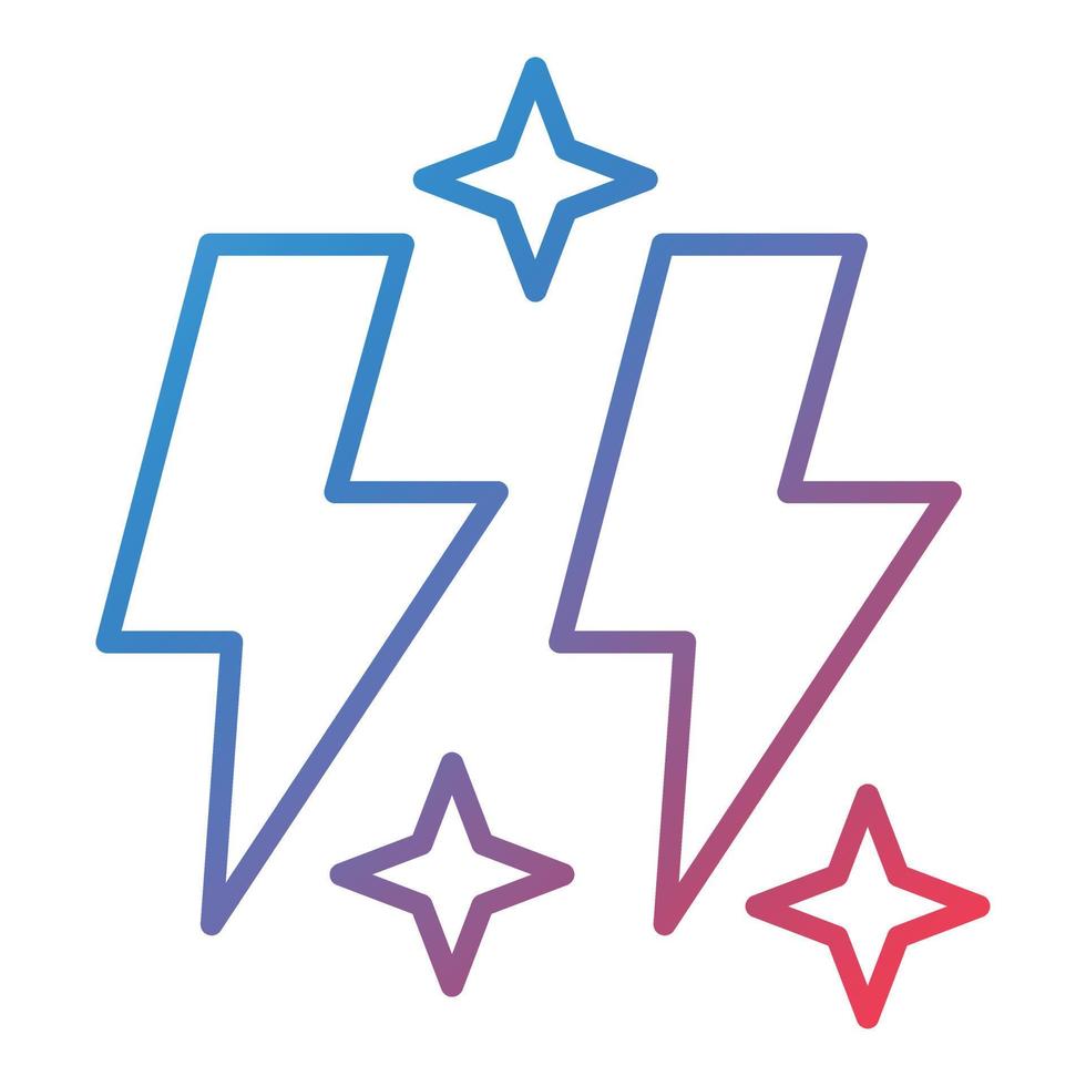 Lighting Line Gradient Icon vector