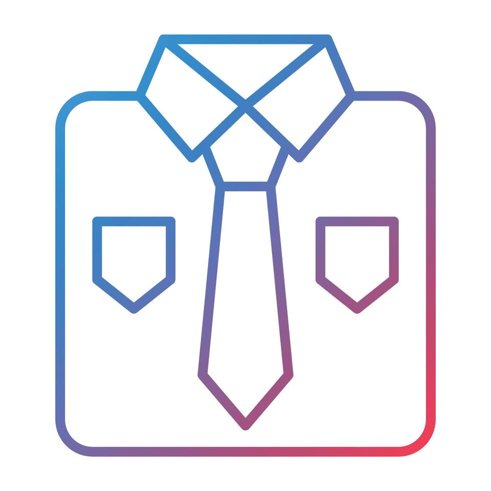 Business Shirt Line Gradient Icon vector