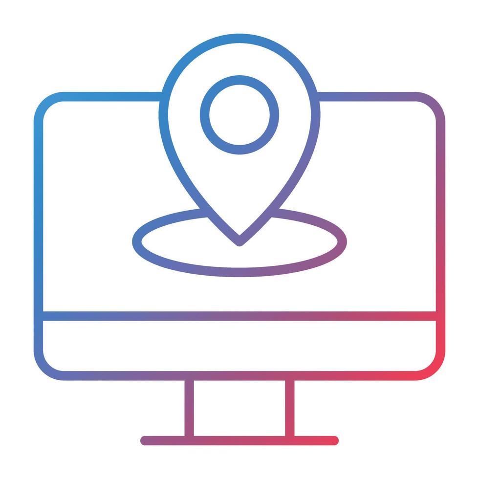 IP Address Line Gradient Icon vector