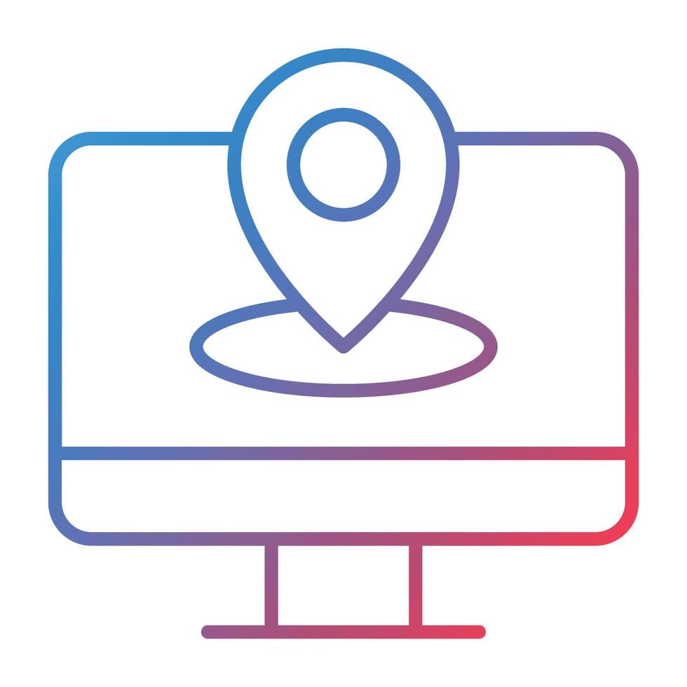 IP Address Line Gradient Icon vector