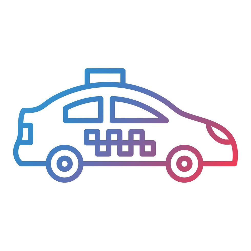 Taxi Line Gradient Icon vector