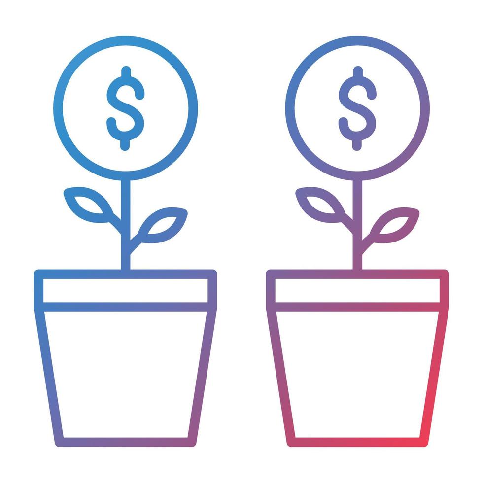 Business Growth Line Gradient Icon vector
