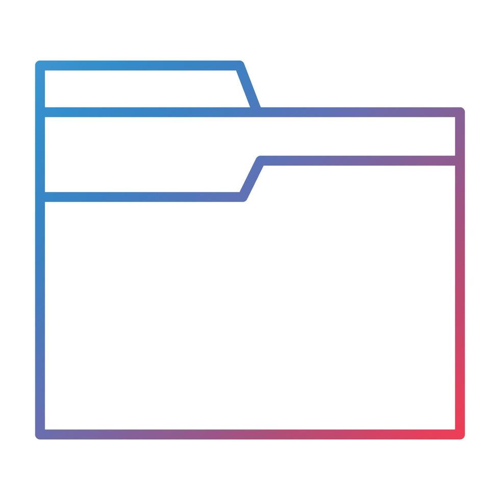 Folder Line Gradient Icon vector