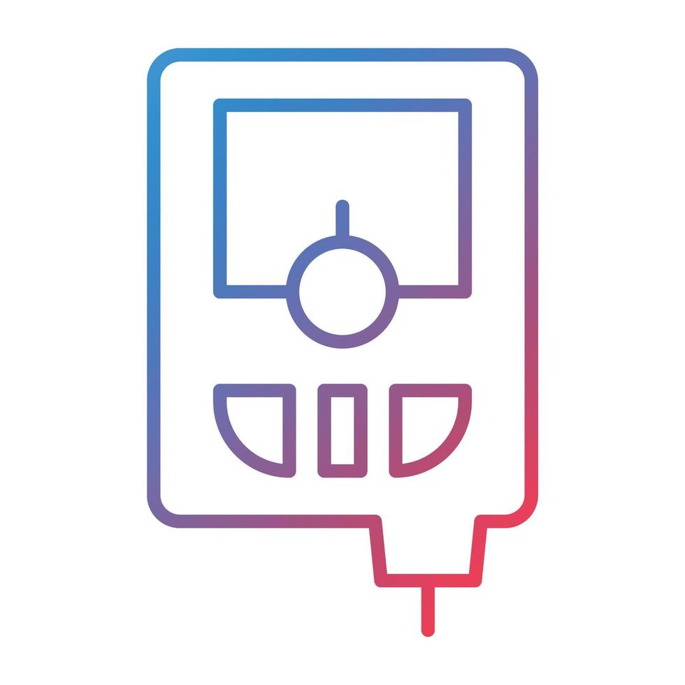 Tester Machine Line Gradient Icon vector