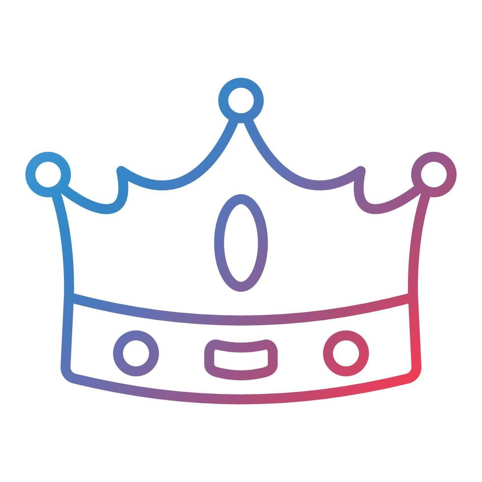 Crown Line Gradient Icon vector