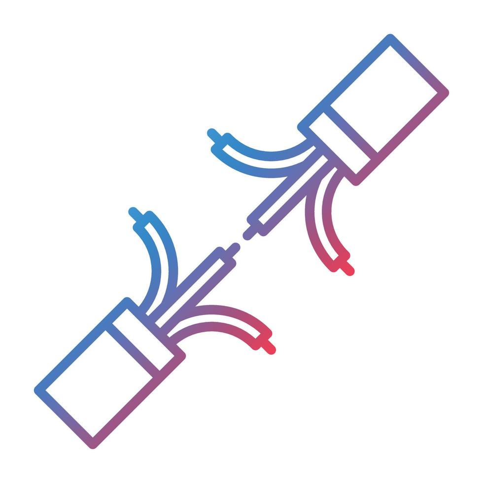 Connecting Wires Line Gradient Icon vector