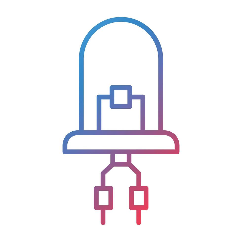 Diode Line Gradient Icon vector