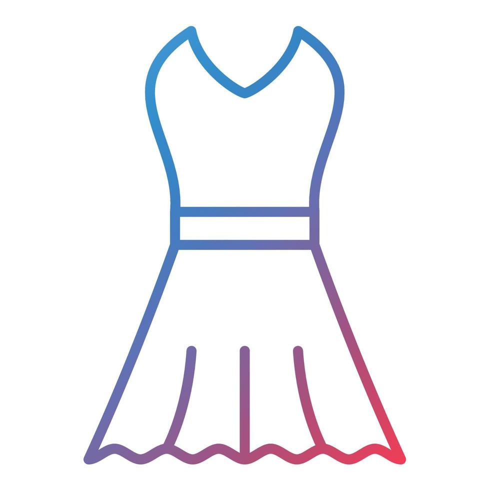 Dress Line Gradient Icon vector