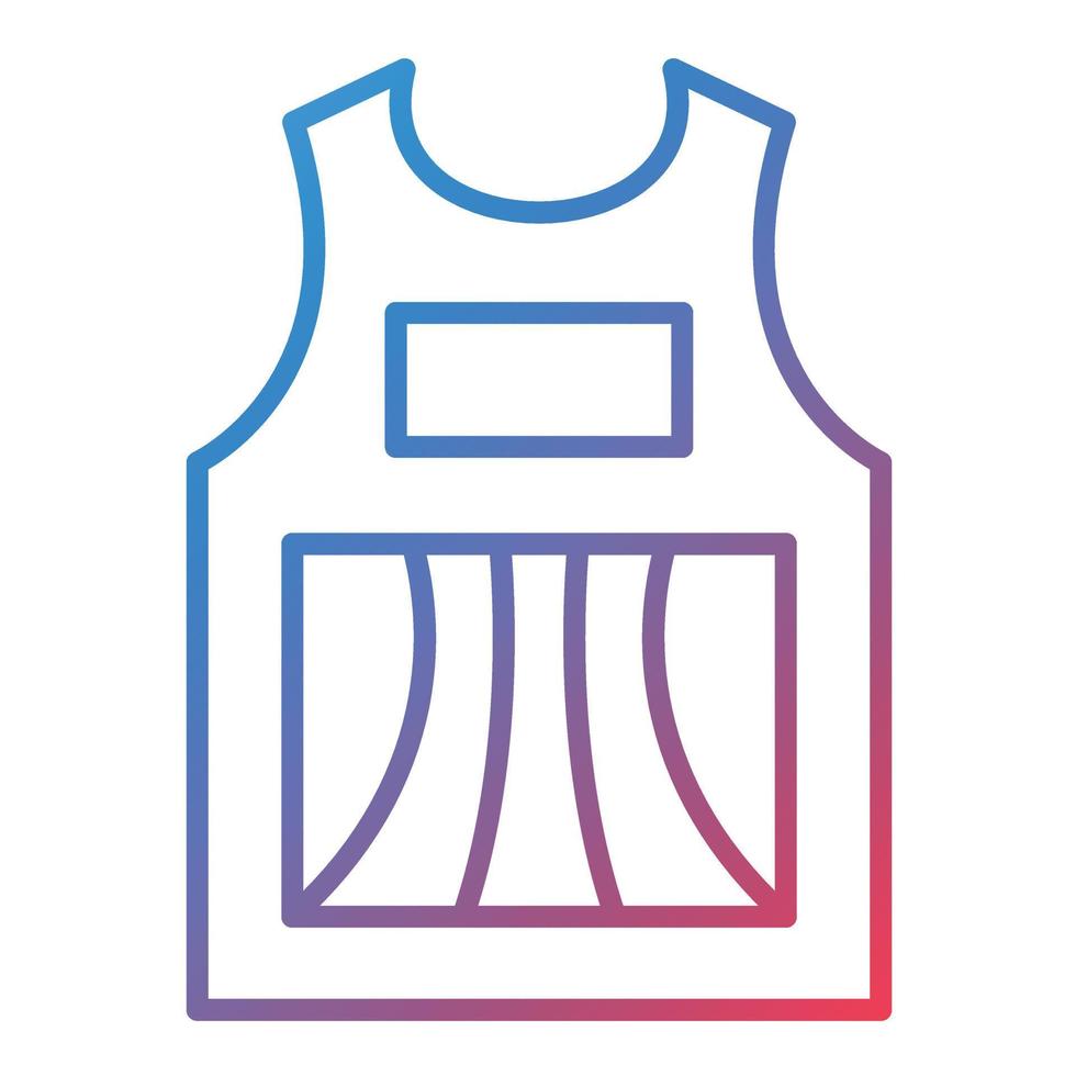 Sleeveless Shirt Line Gradient Icon vector