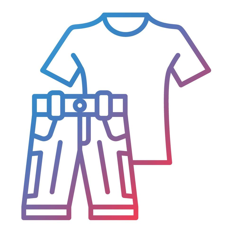 Sport Wear Line Gradient Icon vector