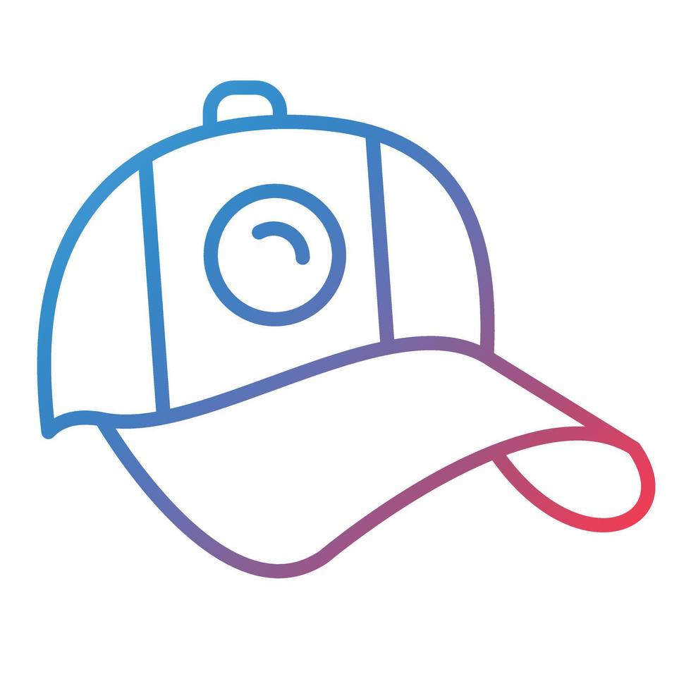 Baseball Cap Line Gradient Icon vector